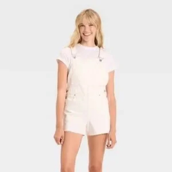 Universal Thread Pants - Women's Denim Shortalls - Universal Thread™ White  - 4, 6, & 8